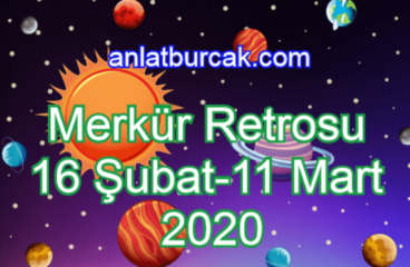 Merkür Retrosu 16 Şubat – 11 Mart 2020