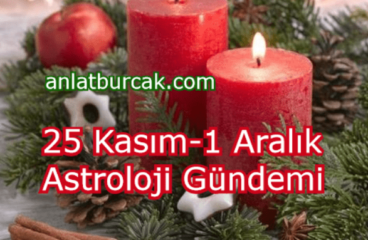 25 Kasım-1 Aralık 2024 Astroloji Gündemi
