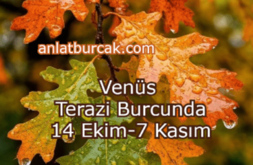 Venüs Terazi Burcunda 14 Ekim-7 Kasım 2025