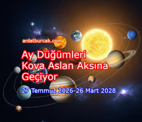 Ay Düğümleri Kova Aslan Aksına Geçiyor 27 Temmuz 2026-26 Mart 2028